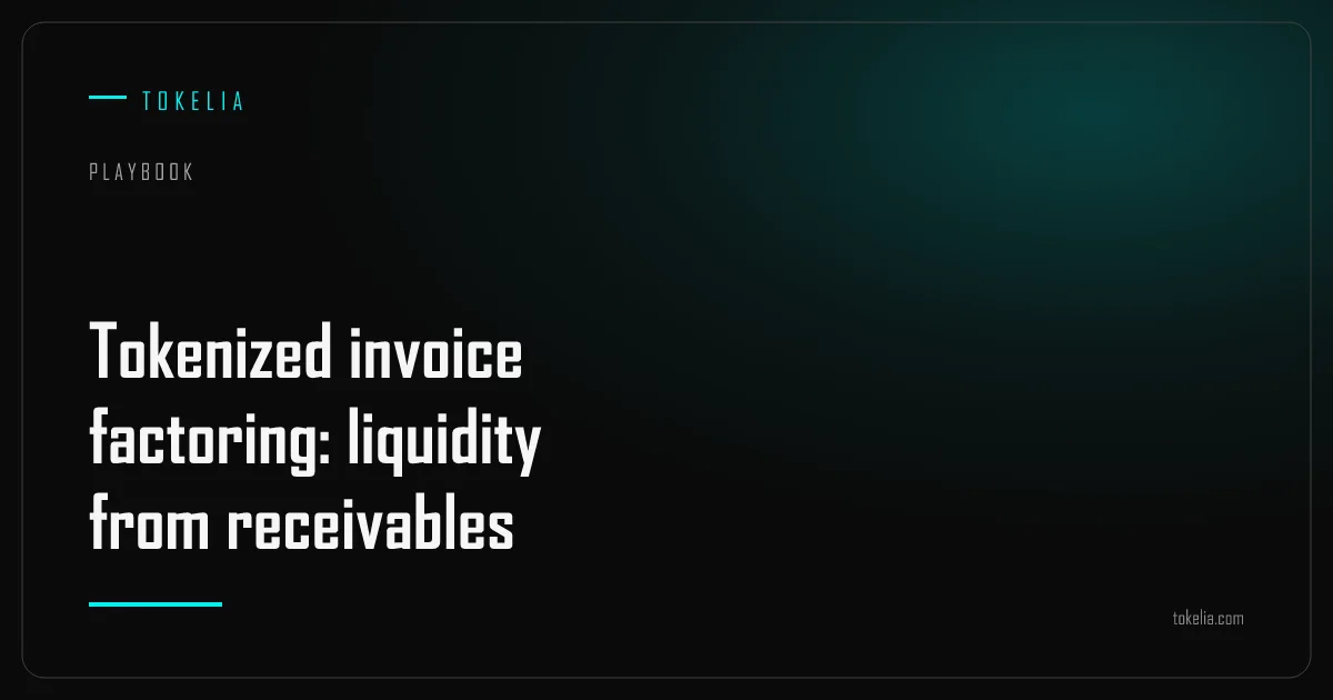 A receivable tokenized, funded by investors and paid at maturity